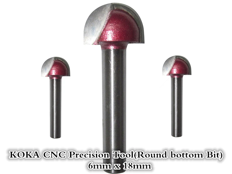 6 мм * 18 ЧПУ Вольфрамовая Стальная Круглая Нижняя бита станок ПВХ МДФ акрил