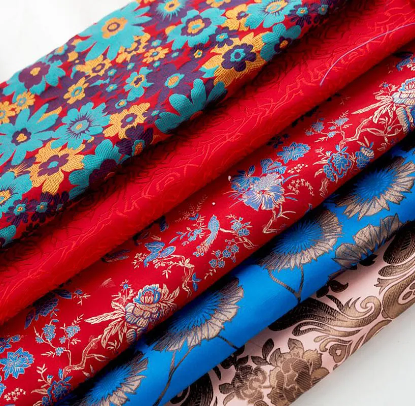 Шелковая жаккардовая ткань дамасская одежда костюм обивка мебель занавеска