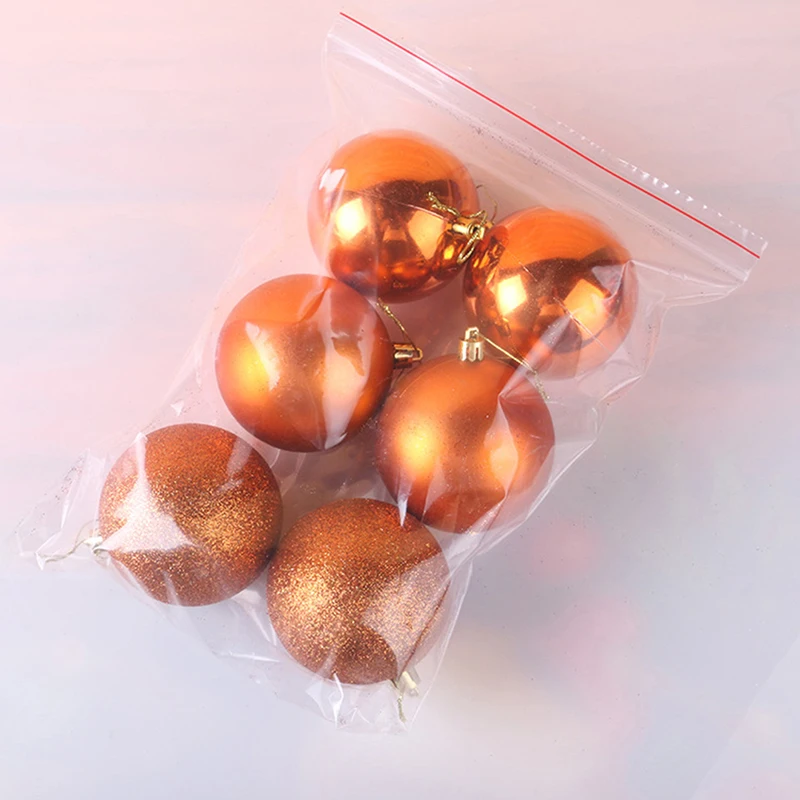 orange 6 шт. Рождественская елка шар рождественские безделушки вечерние Свадебные Рождественские подвесные украшения Украшение приложение 80 мм - Цвет: orange