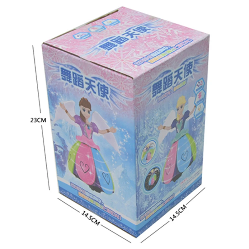 Disney игрушки для принцесс Холодное сердце Эльза и Анна Куколка с крылышками фигурку вращающийся танец проекции света музыкальная Модель Куклы для девочек