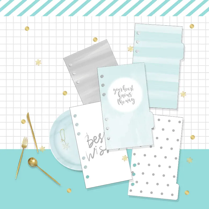 Lovedoki Dokibook 2019 тетрадь планировщик разделители Kawaii A5 A6 A7 снежинка 5 листов
