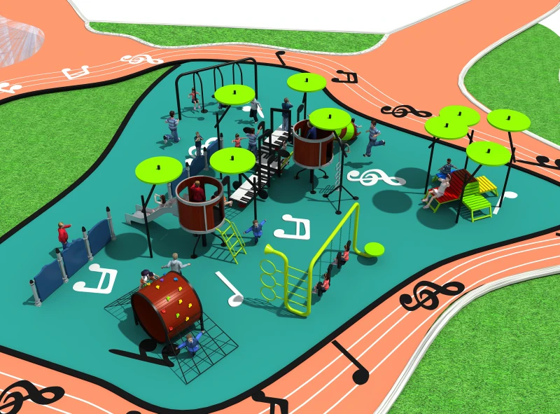 Beste School Amusement Speeltuin Met PE Boord Dak En Staal Dia Voor Kinderpark Muziek Thema Park YLW-OUT180306