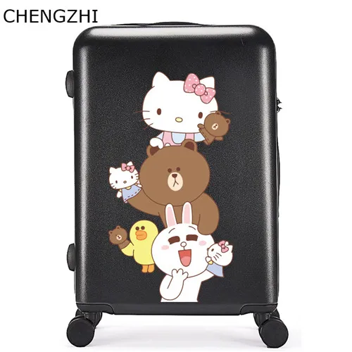 10 CHENGZHI Мультфильм Дети 2" 24" 2" дюймов ABS+ PC дорожные сумки на колесиках Чемодан детский Багаж на колесиках Дорожная сумка на колесиках - Цвет: 10