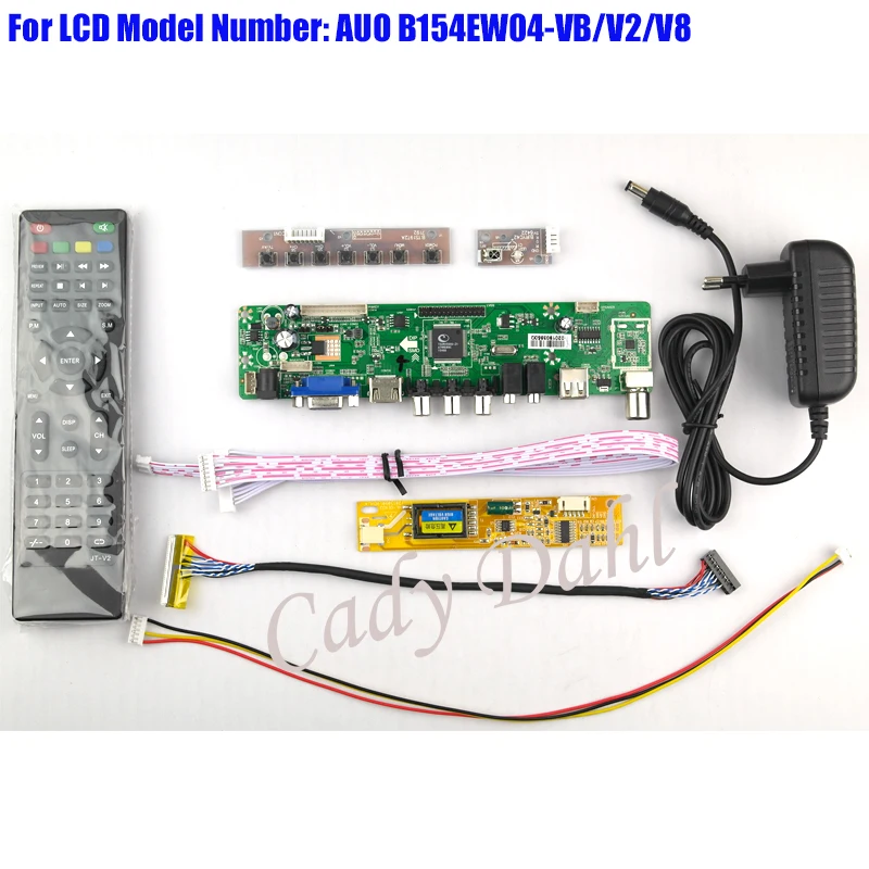 HDMI CVBS rf USB VGA AV ТВ плате контроллера + инвертор LVDS кабель пульт дистанционного