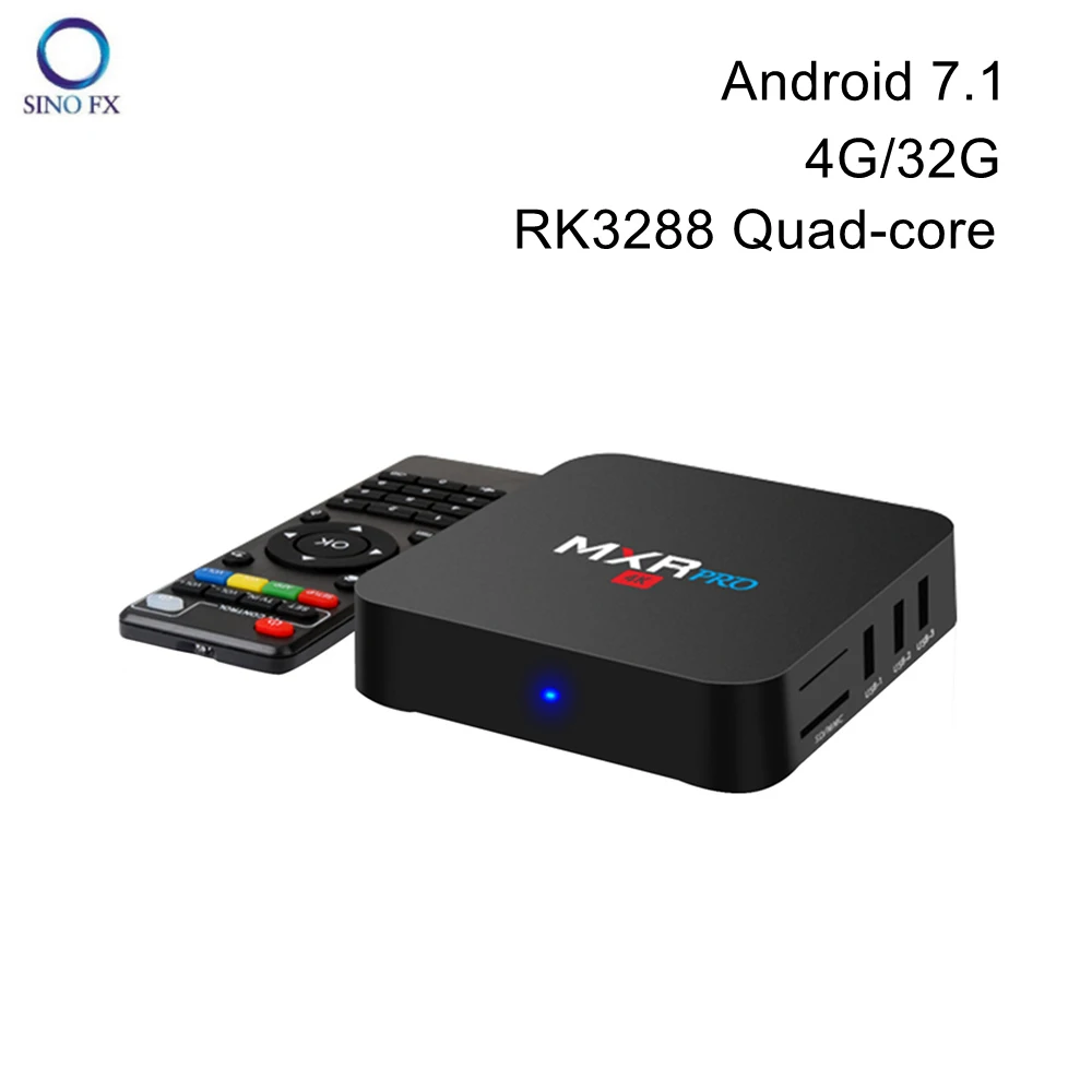 4G/32G Android TV Box MXR PRO 7 1 четырехъядерный RK3328 4K H265 медиаплеер|ТВ-приставки и