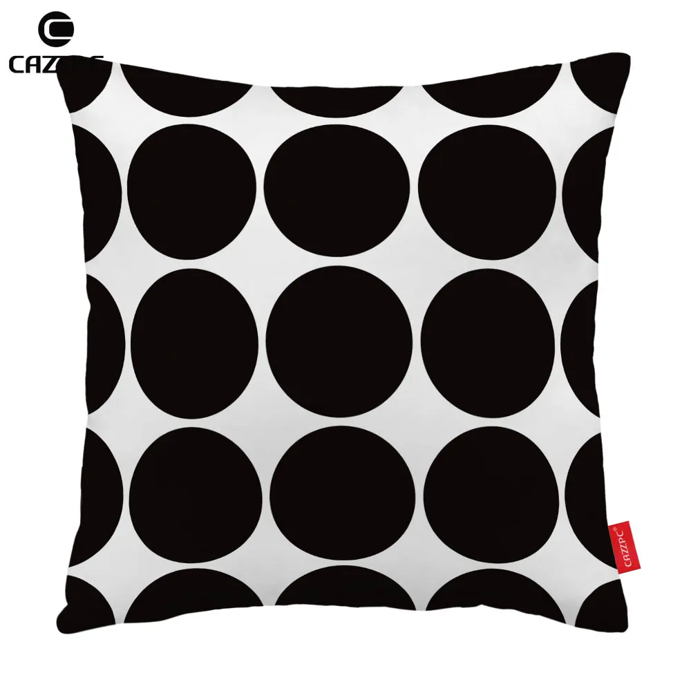 Черно-белый абстрактный геометрический шикарный узор в горошек шеврон принт на