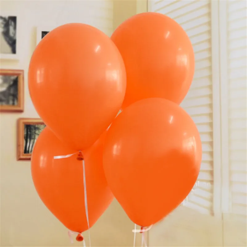 07 orange 10 шт./пакет 1" Биоразлагаемые простые круглый латексный шарики, День подарков будущей матери день рождения свадьбы юбилей украшения - Цвет: 07 orange