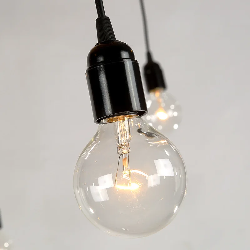 Loft modern Retro большой Spider Люстра Освещение LED DIY 14 Lights Ретро старинные E27 AC 110V 220V черные