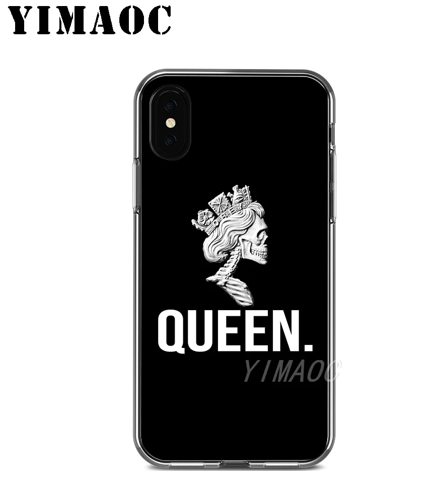 Король и queen головках пара пластичный чехол из термополиуретана силикона для Apple