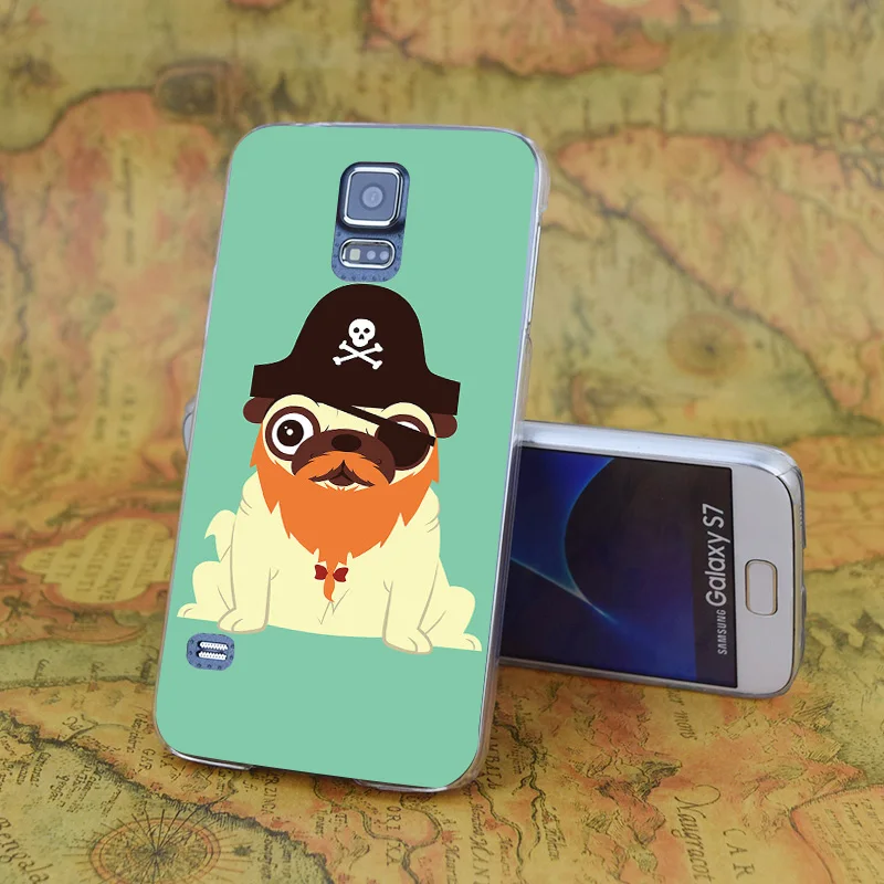 E0833 Pug In A Crew Transparent Hard PC Case Cover For Samsung Galaxy Note S 3 4 5 6 7 8 9 Mini Edge Plus |