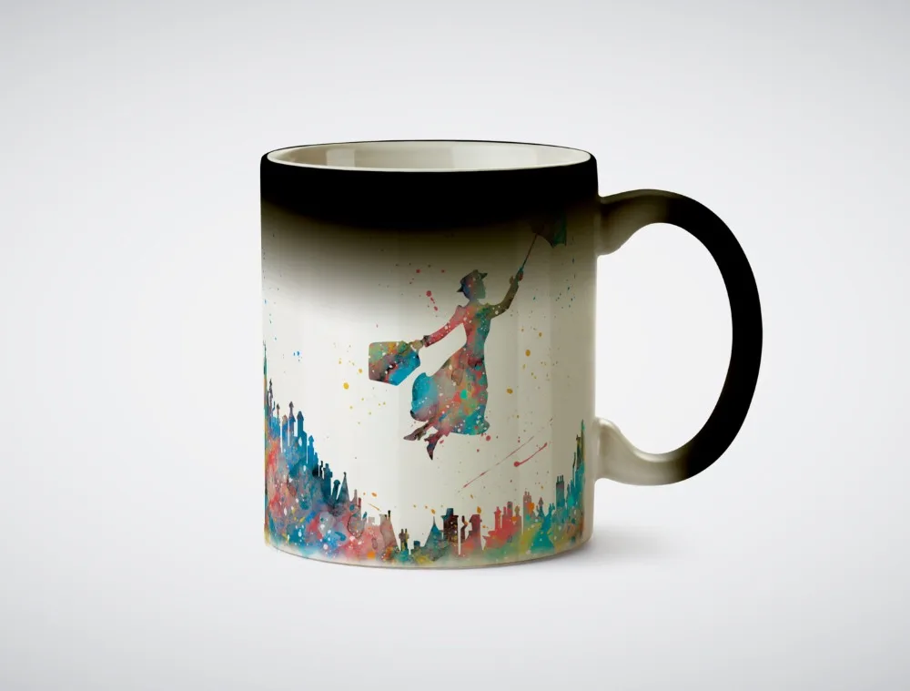 Мэри Поппинс кружки тепла выявить термочувствительных керамическая кружка Magic