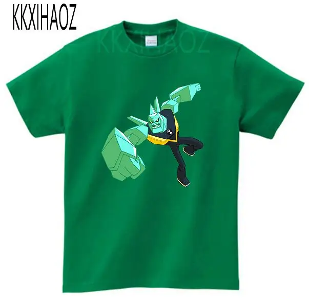 green childreT-shirt New arrival Ben 10 Protector of Earth cotton T-shirts Short Sleeve Tops Tee TShirts Clothing for Girl Children boy Tshirt M - Цвет: green childreT-shirt