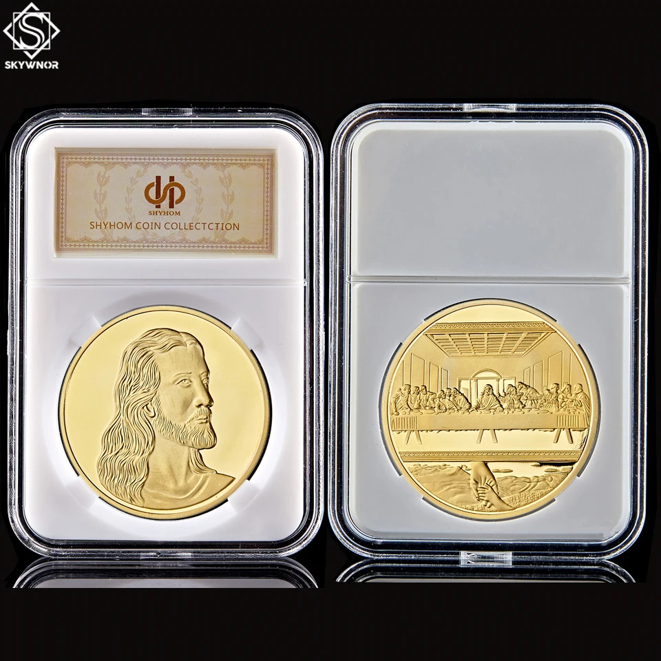 

Italian Artist Leonardo Da Vinci Painting Last Supper Gold Commemorative Coin W/ PCCB Display