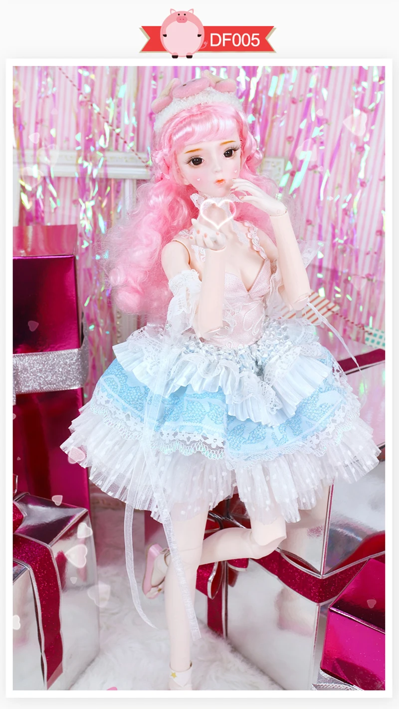 DBS 1/3 BJD куклы игрушки 62 см DF Мода принцесса куклы шарнирное тело Великолепная одежда и обувь AI YoSD MSD SD набор игрушка подарок DC лати