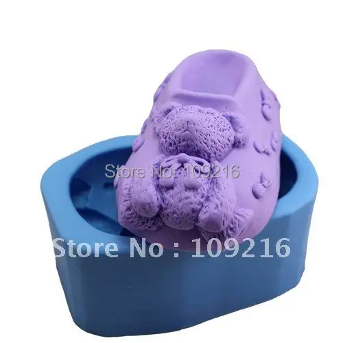 

Оптовая продажа! 1 шт. танцевальная обувь с медведем Тедди (R0845), силиконовая форма для мыла ручной работы, ремесла, форма «сделай сам»