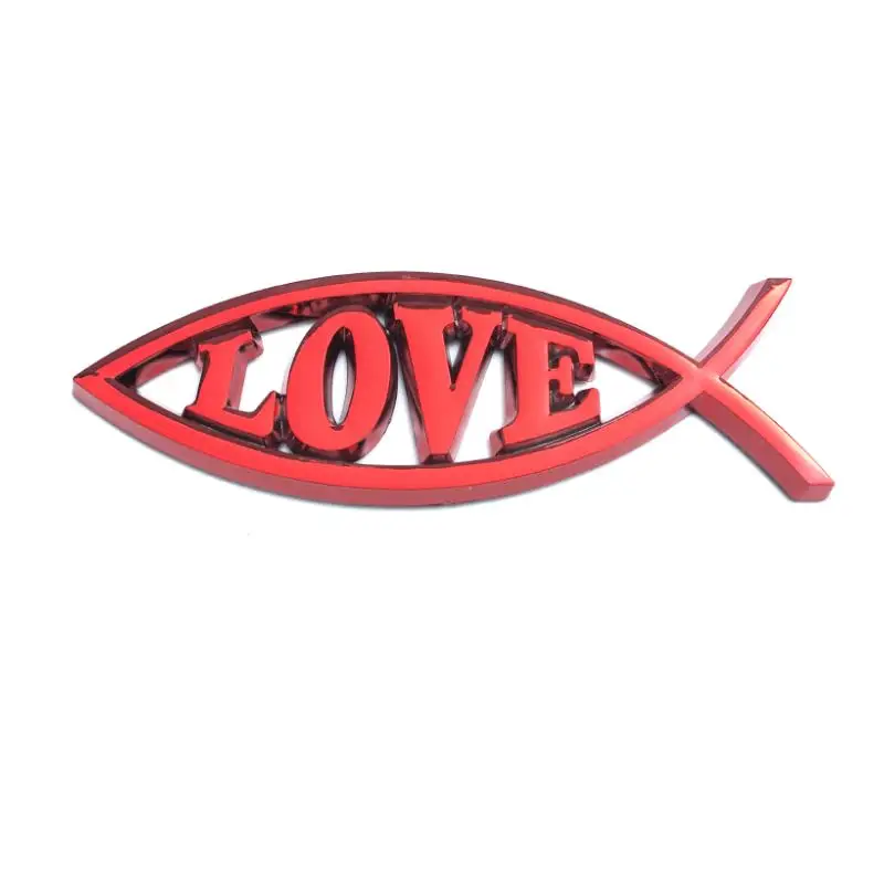 

ABS Plastic Love Fish Emblem Badge Logo Sticker