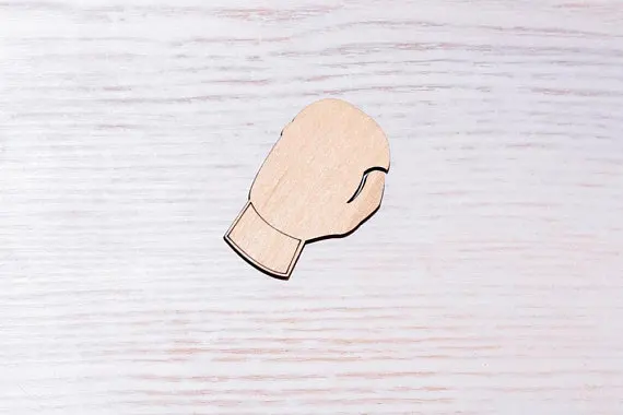 Wooden boxing glove Laser Cut plywood figure wood cutouts different size shape Ornaments Craft Decoration Decoupage Unpainte | Дом и сад