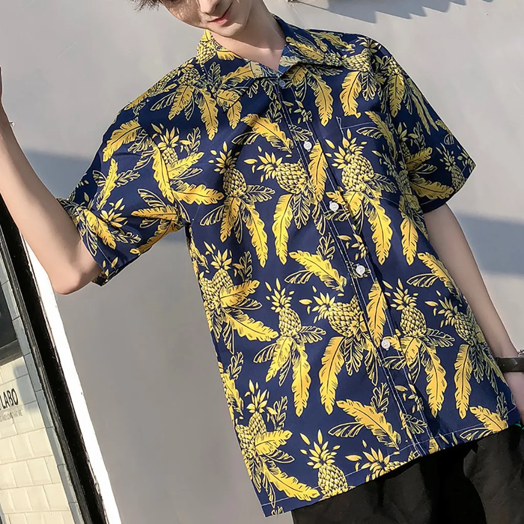 2019 летняя гавайская рубашка Весна лето Модные парные индивидуальные пляжные