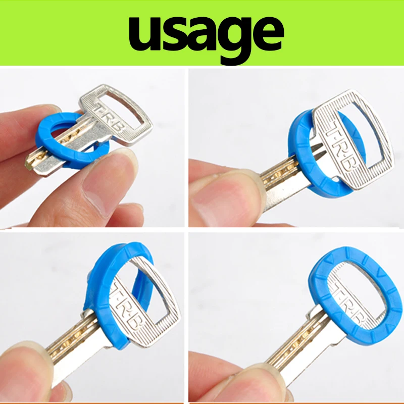 10 шт. силиконовые чехлы для ключей с идентификацией по цвету|Футляр