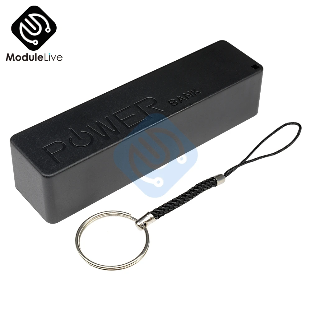 18650 Box Black Наборы для самостоятельной сборки металлоискатель с 18650 USB Powerbank чехол металлический тестер сенсорная плата с 18650 зарядным модулем для аккумулятора DC 3 V-5 V - Цвет: 18650 Box Black