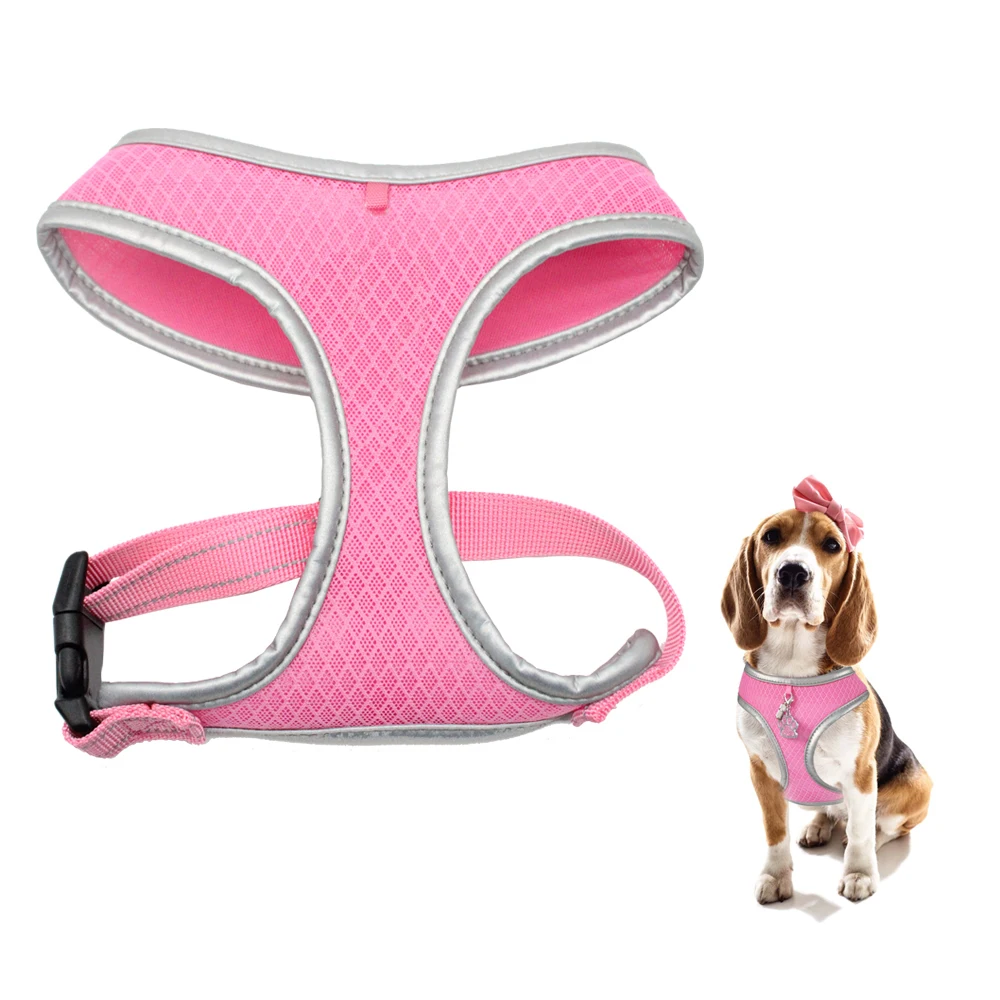 Светоотражающий Жилет для собак мягкая воздухопроницаемая шлейка маленьких