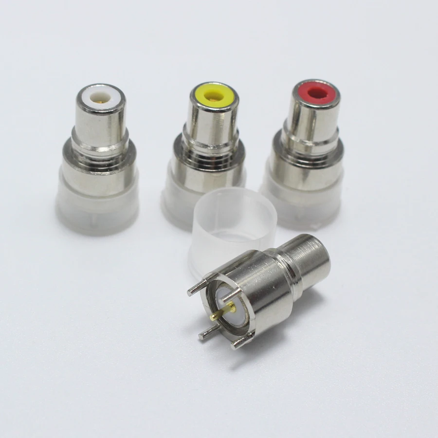 1 шт. медный разъем RCA 4 контактный гнездовой фоторазъем DIP печатная плата гнездо