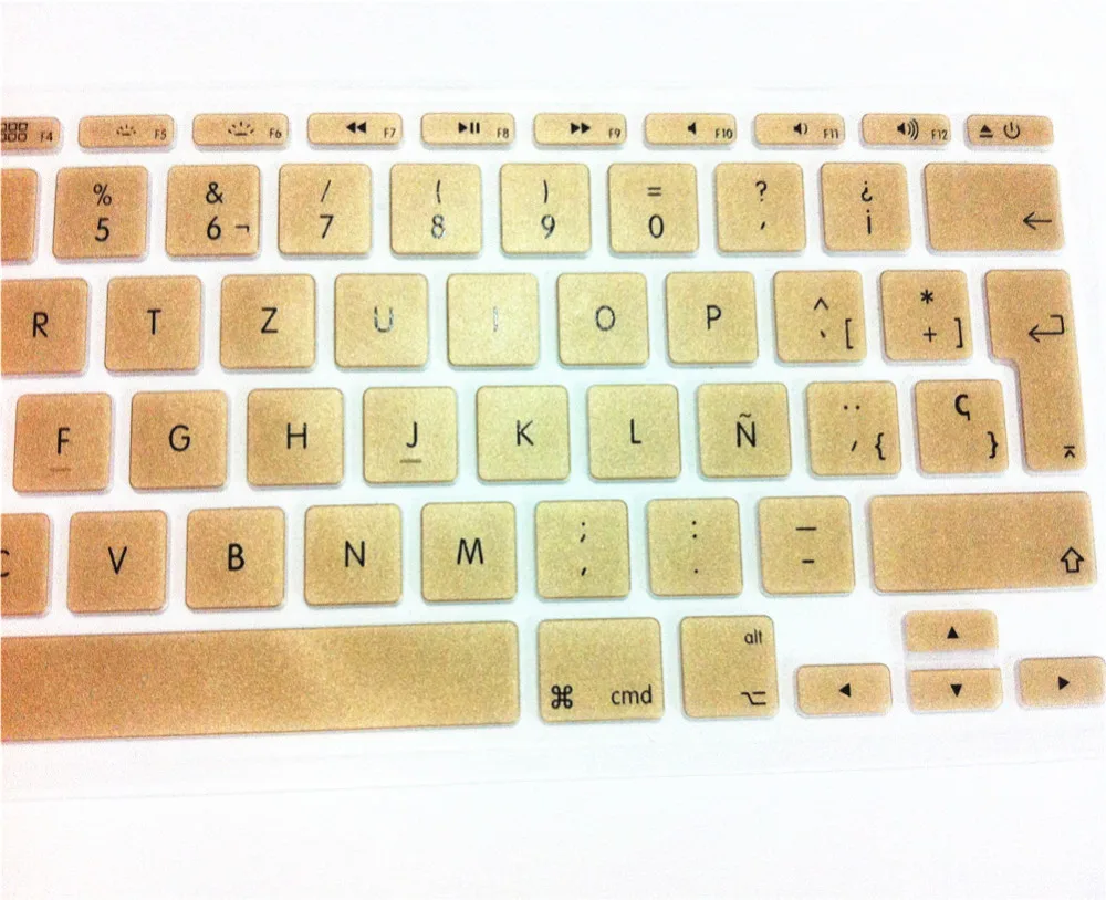 11 &quotЗолотой испанский ЕС Силиконовый защитный чехол для клавиатуры MacBook Air 11&quot 6