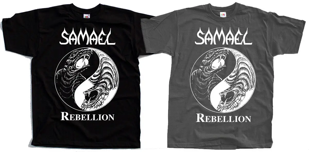 Samael Rebel 1995 черный металл футболка с изображением обложки альбома (черный графит) S