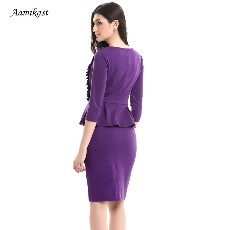 Aamikast новые модные женские платья элегантные с круглым вырезом и рукавом три
