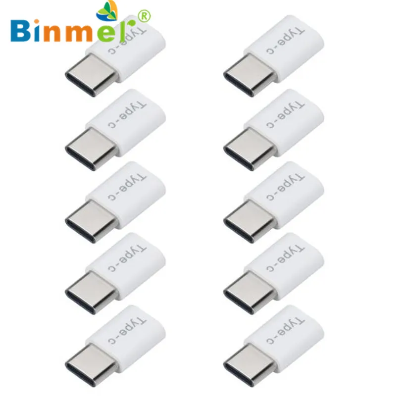 Binmer USB адаптер 10 шт. USB-C type-C для Micro USB адаптер для зарядки данных для huawei P9 Freeshiping Sep 12