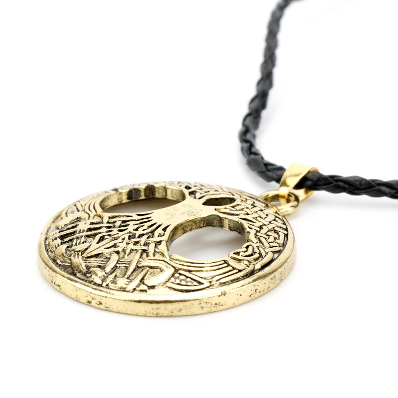 Celticknot Древо жизни ожерелья и подвески для мужчин Neckleace крутят веревку