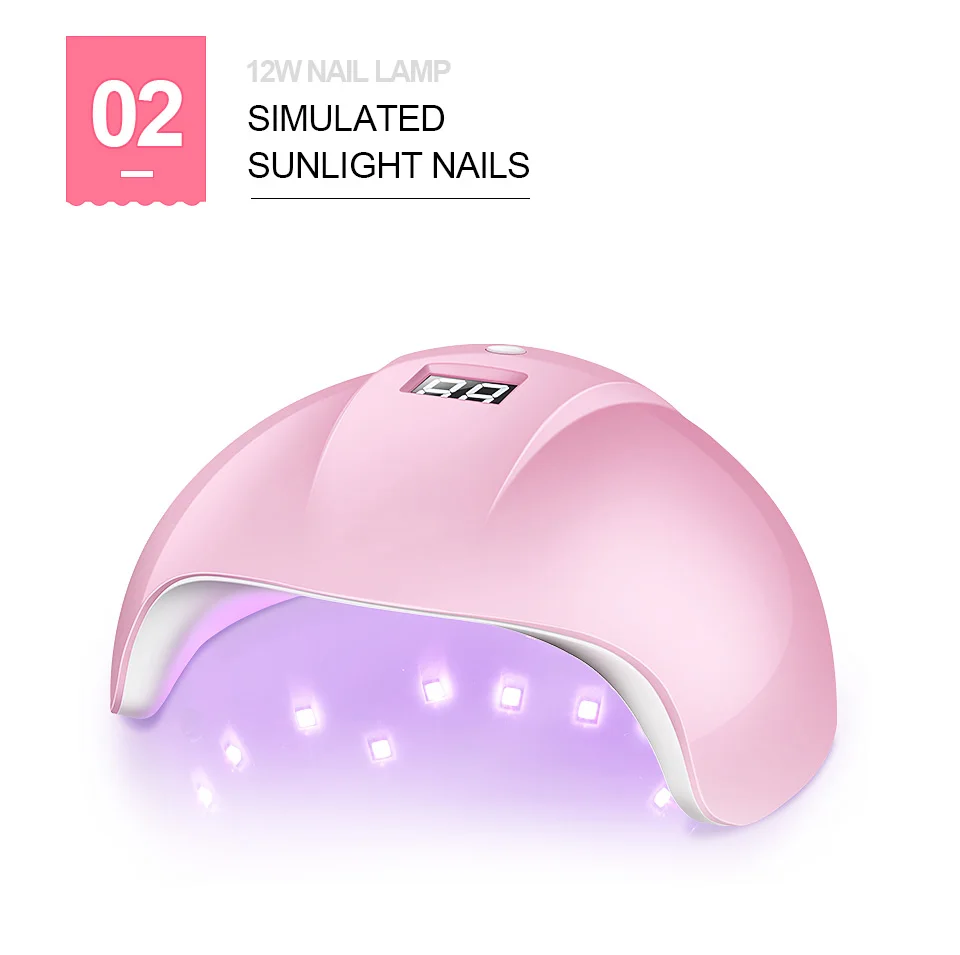 Soak off 12W USB Сушилка для ногтей, УФ-светодиодный светильник с светодиодный Экран на гвозде лампа 30С 60С 99S 12 бусины для маникюра сушки всех видов лак для ногтей