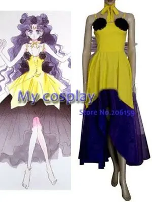 

Anime Sailor Moon Luna Human Cosplay Costume Female Halloween Party Costume Women Long Dresses Sleeveless Dress For Girls