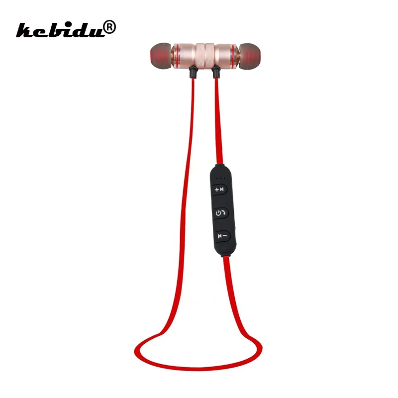 Kebidu Новое поступление Спортивные Bluetooth 4 1 наушники Металлическая магнитная
