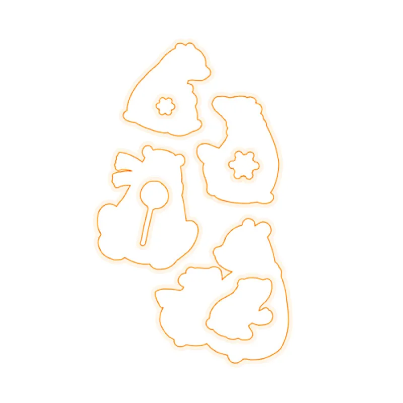 Eastshape большой медведь металлические Вырубные штампы и полярные друзья для