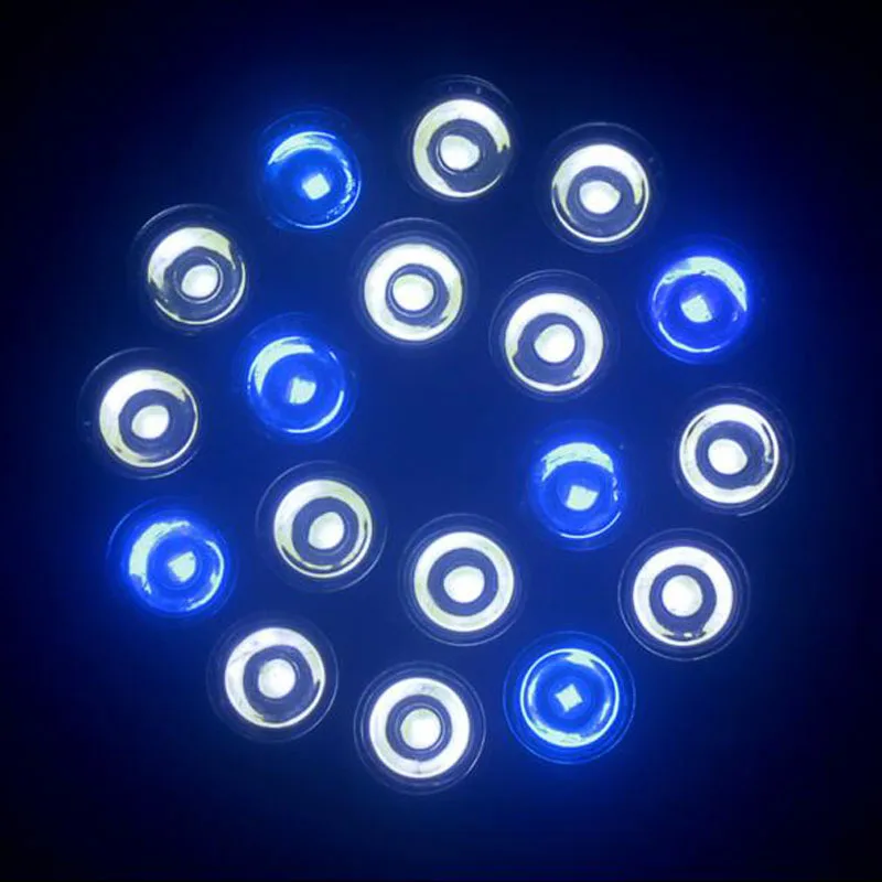 

10pcs/lot LED Aquarium Lamp PAR38 54w 18*3w 27 PAR38 LED Coral Reef Grow Light High Power Fish Tank Aquarium Lamp