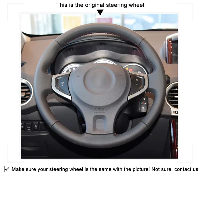 Чехол на руль автомобиля MEWANT из черной искусственной кожи для Renault Koleos 2007 2015 Samsung