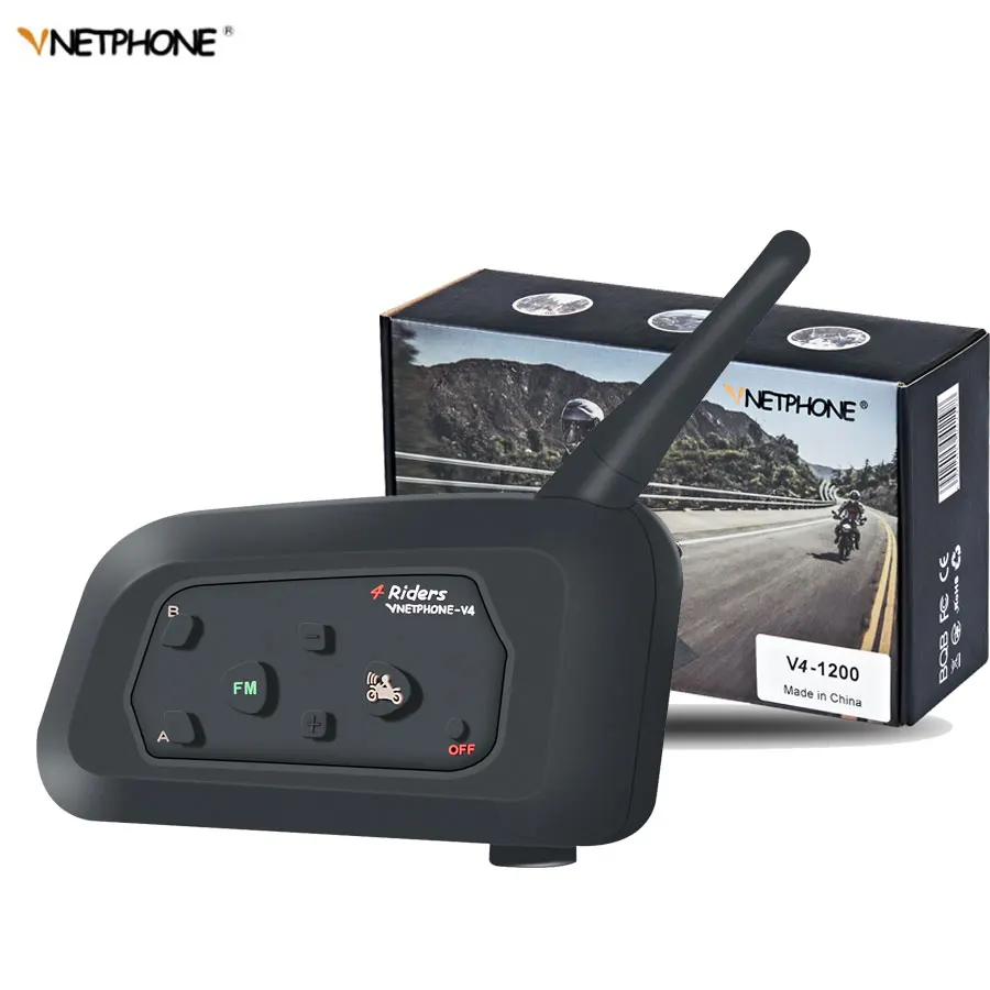 VENTPHONE V4 Беспроводной Мотоциклетный Интерком наушники 1200 BT мульти интерфон шлем