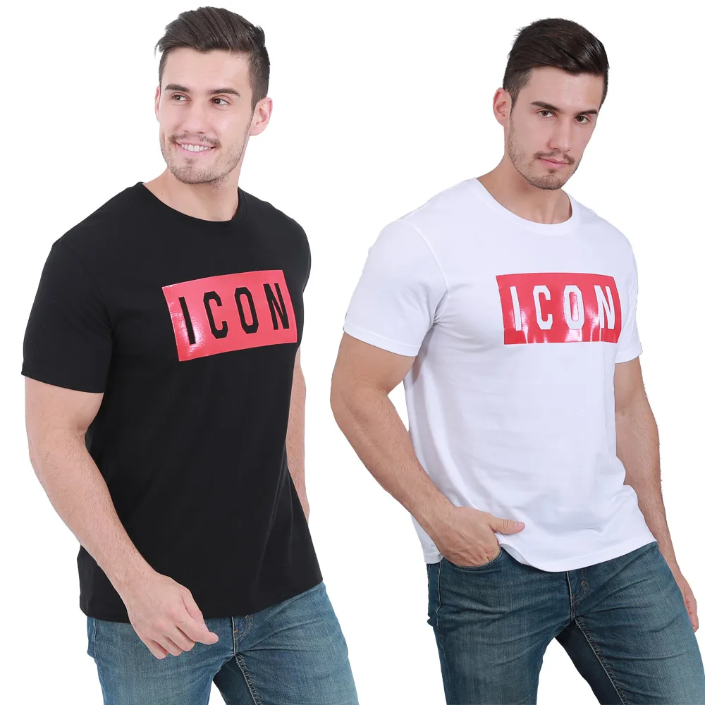 DSQICOND2 бренд Новые повседневные футболки DSQ топы с принтом для мужчин и женщин летние повседневные хлопковые футболки с коротким рукавом Свободные парные Топы