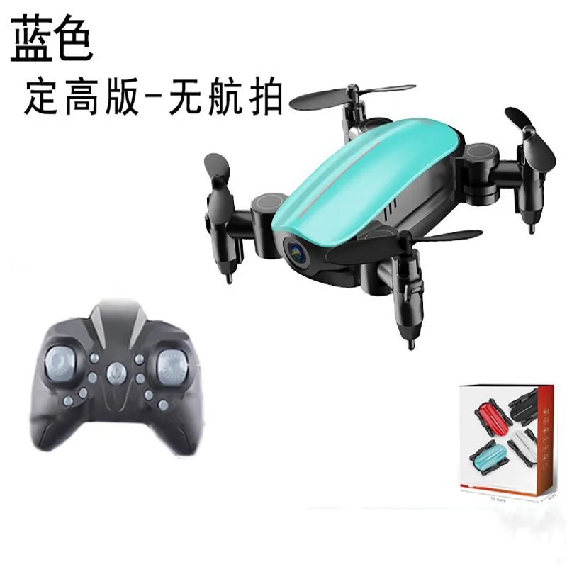 blue no camera Мини-Дрон с камерой 1080p HD складной WiFi FPV RC Квадрокоптер Безголовый режим удержания высоты Микро Карманный селфи Дрон игрушки - Цвет: blue no camera