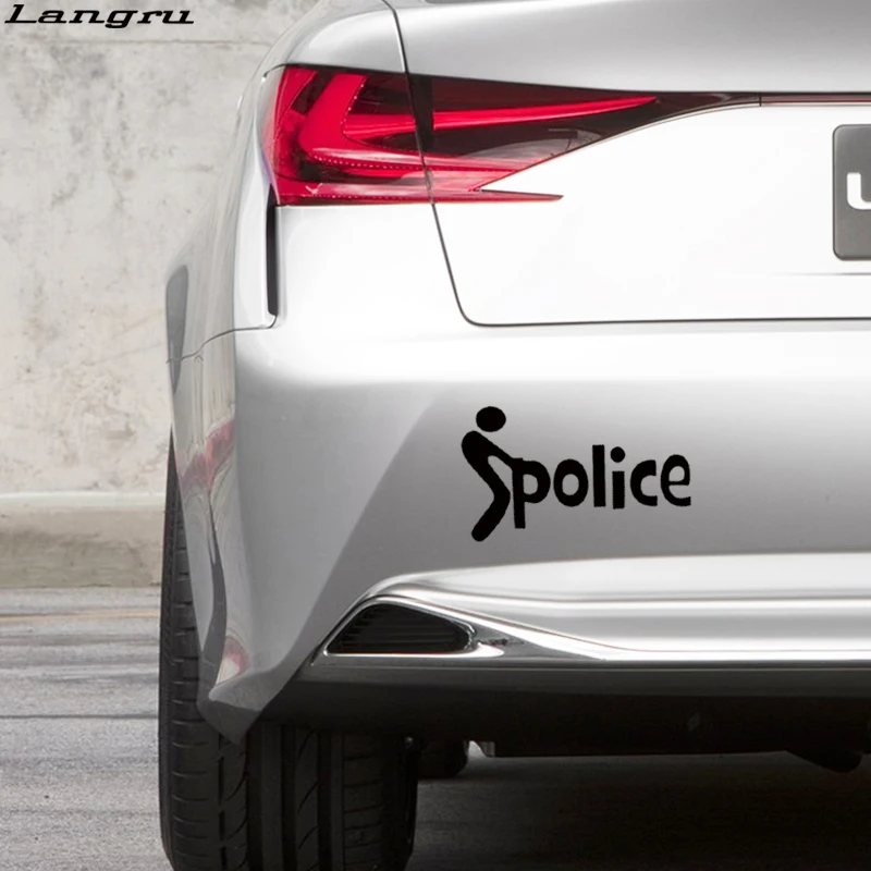 Langru Hot Sale Creative Police Funny Personality Sticker Car Styling Body Stickers Vinyl Decal JDM | Автомобили и мотоциклы