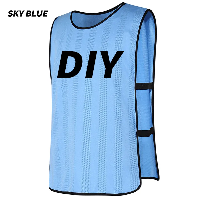 Skyblue DIY Мягкие трикотажные баскетбольные майки для тренировок, эластичные спортивные рубашки для взрослых, дышащие футболки для футбола JIANFEI - Цвет: Skyblue DIY