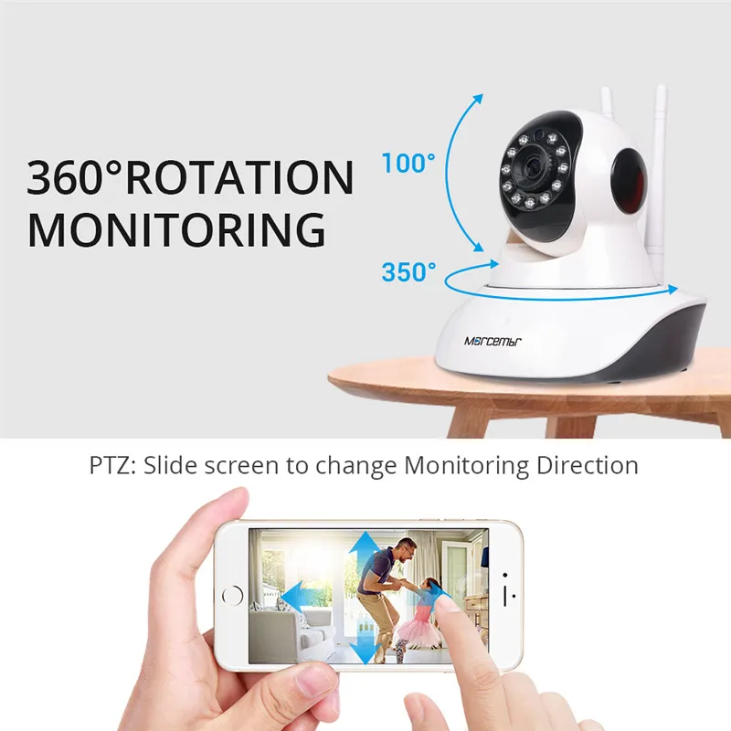 Morcembr 1MP 720P CCTV Camera Baby Monitor IP Outdoor Mini Network Cameras Wifi Surveillance | Безопасность и защита