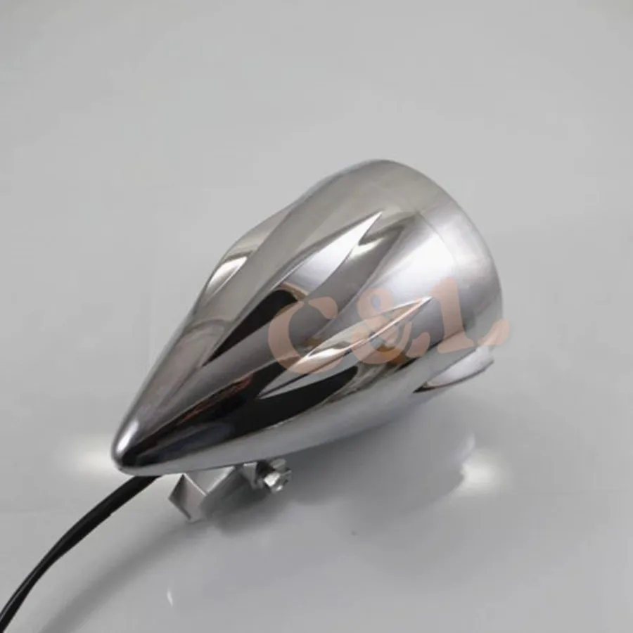 Хромированный Светодиодный светильник для мотоцикла с голубыми ангельскими