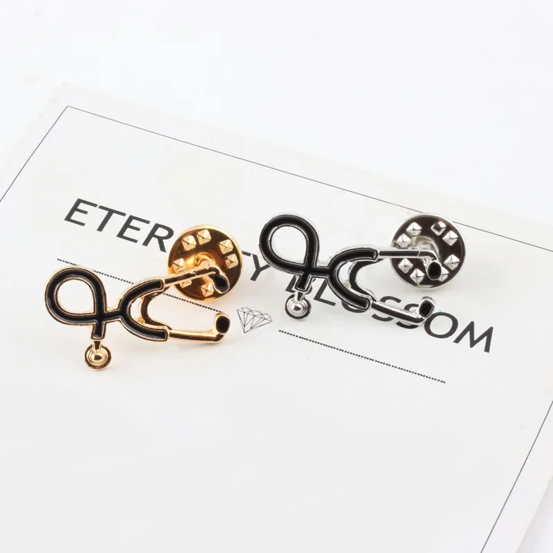 Значок на лацкан из джинсовой ткани с эмалью|metal brooch|brooches blackenamel pin |