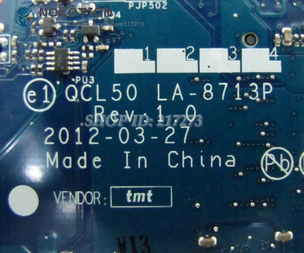 Материнская плата NOKOTION для ноутбука HP Pavilion M6 материнская M6T 698395-501 QCL50 основная DDR3