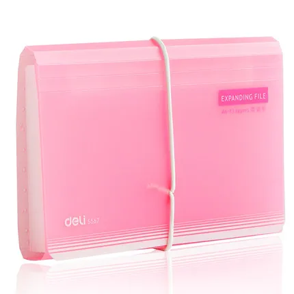 Pink Deli 1 шт. папка для файлов, сумка для органов, A6, коробка для органзы, держатель для бумаги, папка для документов, многофункциональное хранение, отделка, офисные принадлежности - Цвет: Pink