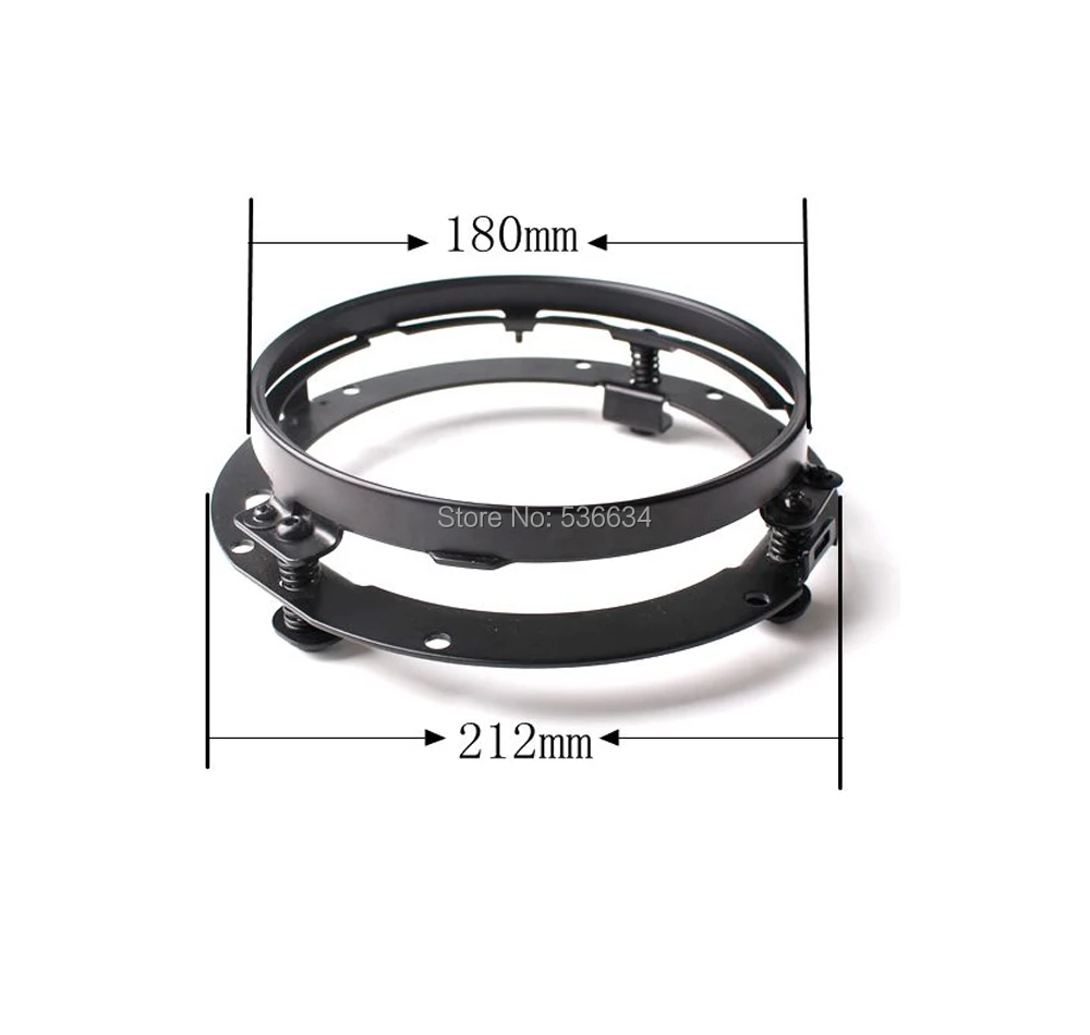 

7 Inch LED Round Projector Headlight Hi/Low Beam + LED Headlight Mounting Bracket Ring For Electra Glide Ultra Classic