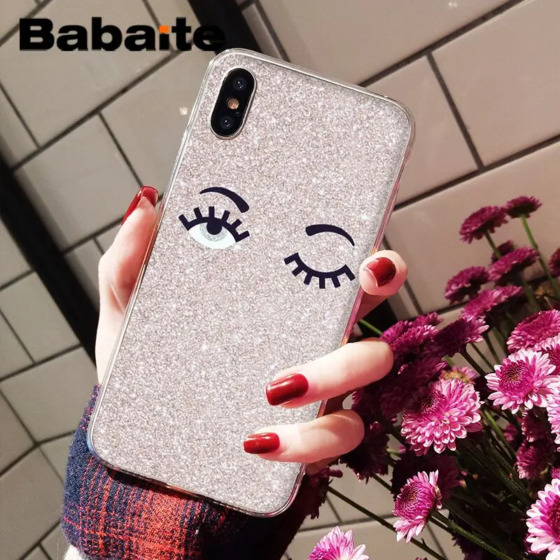 Babaite макияж ресниц губ DIY Роскошный Высокий протектор на конце чехол для iPhone 8 7 6 6S
