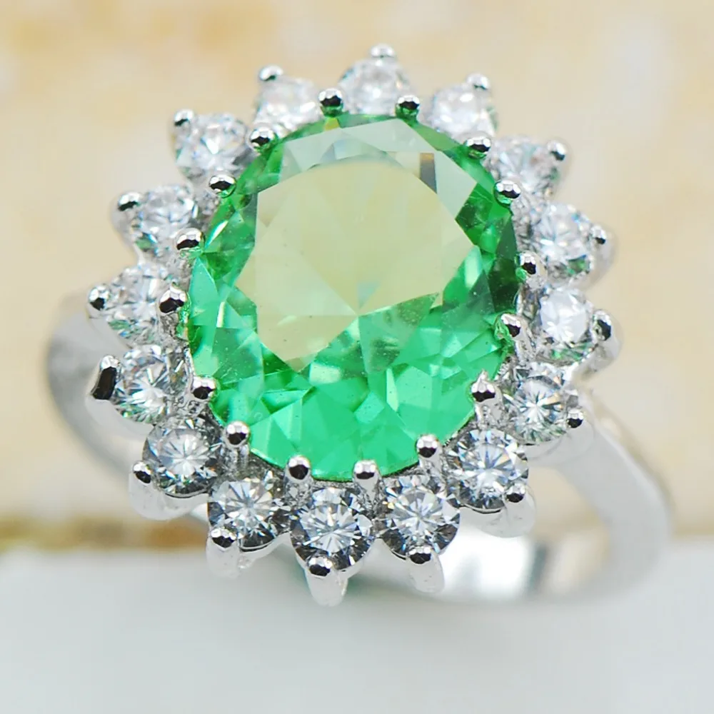 

Кольцо Peridot из стерлингового серебра 925 пробы, высокое качество, модные ювелирные изделия, свадебное кольцо, размер 5, 6, 7, 8, 9, 10, 11, F1174